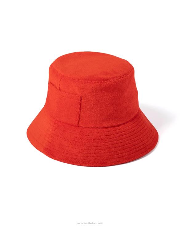 60TRR596 Senso Hats Terry Towelling Bucket Hat Cherry