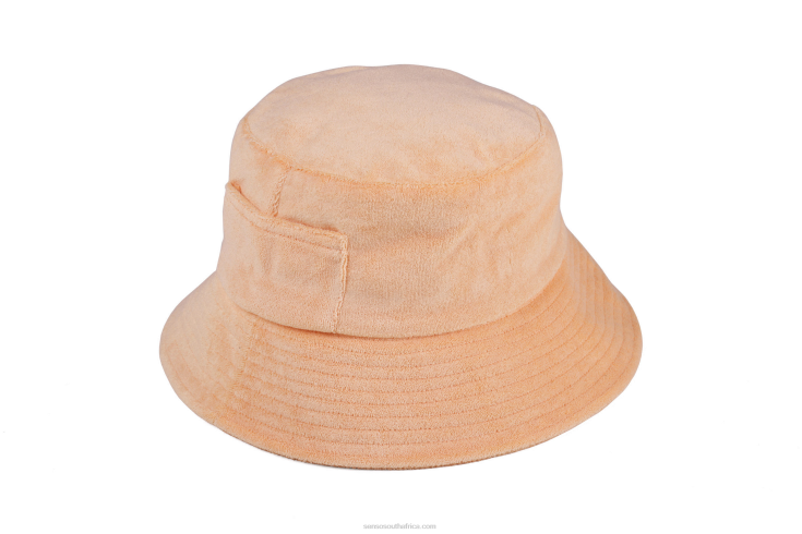 60TRR598 Senso Hats Terry Towelling Bucket Hat Peach