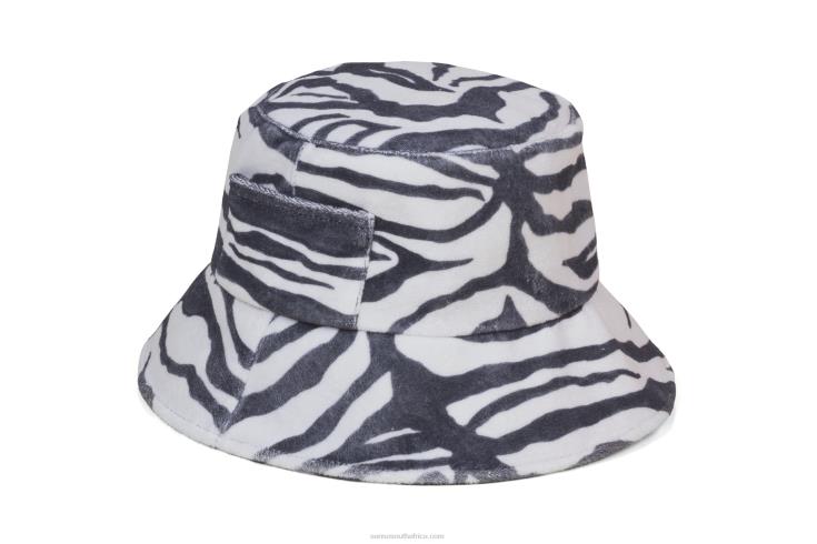 60TRR599 Senso Hats Terry Towelling Bucket Hat Zebra