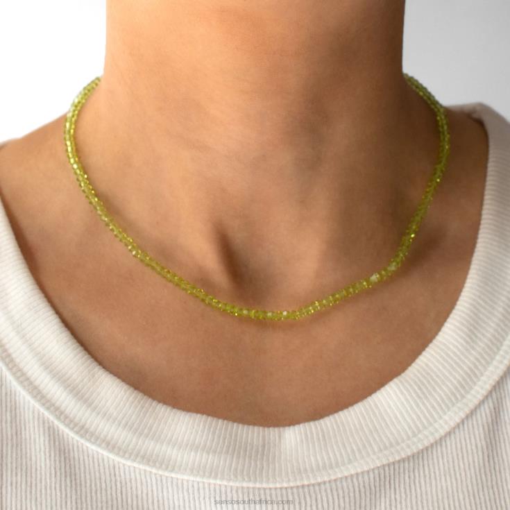 60TRR581 Senso Jewellery Swarovski Crystal Choker Green