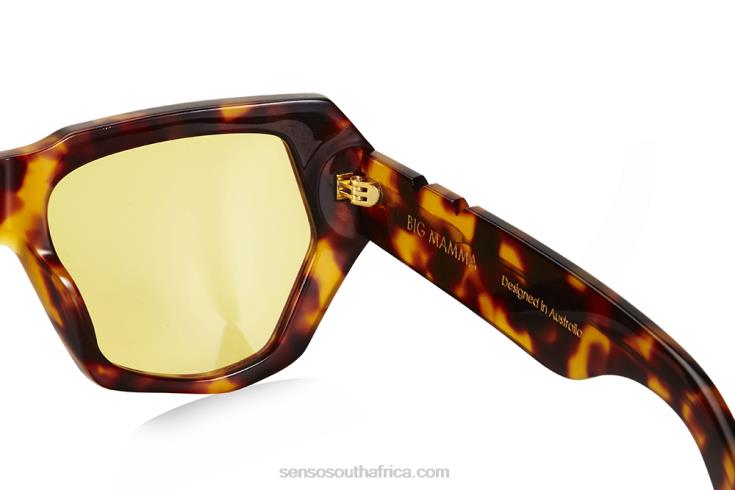 60TRR577 Senso Accessories Big Mamma Sunglasses Dark Tortoise Yellow